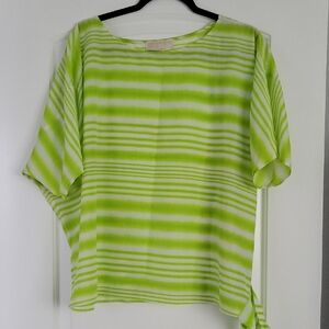 MICHAEL Michael Kors Lime Striped Blouse